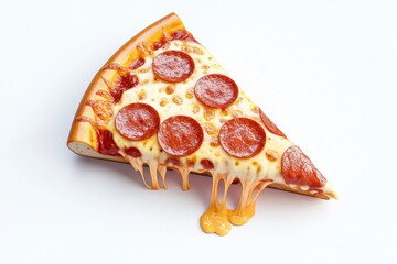 Melted Cheese Pizza Slice - Perfect Food Photography