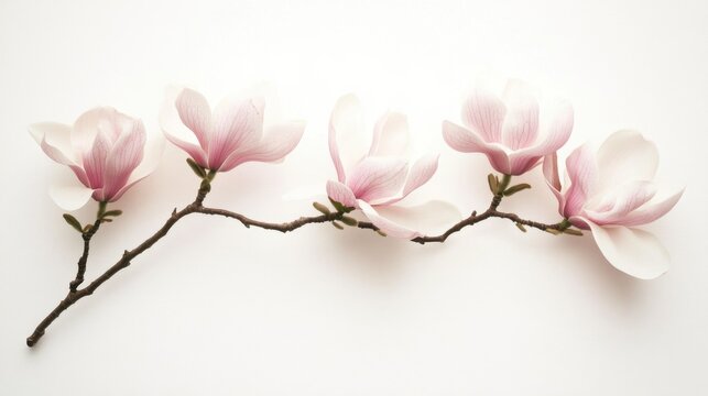 Rama de magnolia con flores