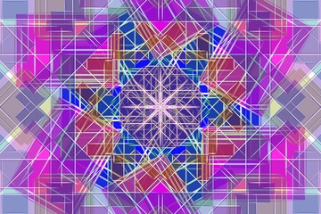 abstract  Symmetrical shapes colorful background