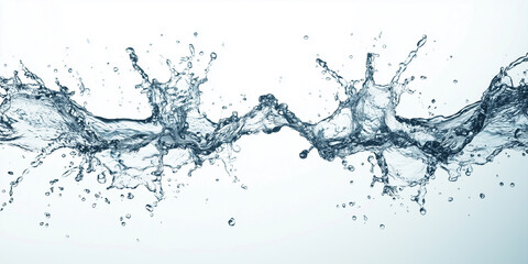 Fototapeta premium Dynamic Blue Water Splash. Smooth Pattern with Drink Splash. Transparent Liquid Splash as Design. Water Splash with Beautiful Background. Dynamic Clear Liquid Splash.