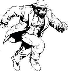 Fototapeta premium Gorilla tattoo design