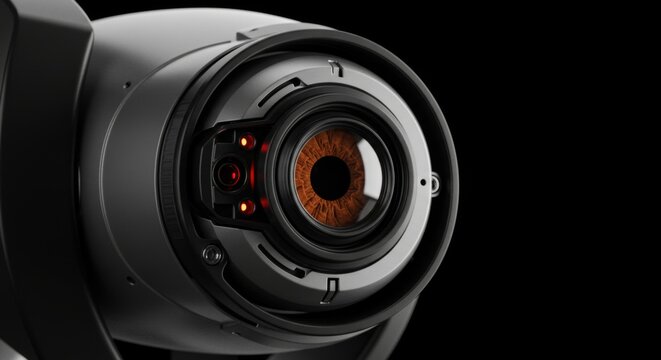 Futuristic biometric scanner system with advanced recognition features