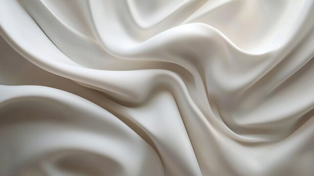 Tela blanca suave pliegues