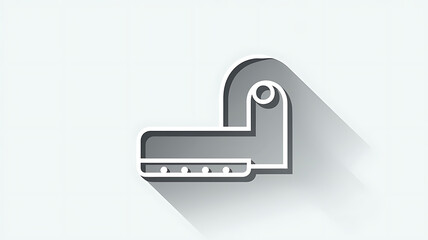 Industrial machine construction equipment vector illustration gray outline shadow effect