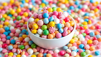 colorful candy in a bowl