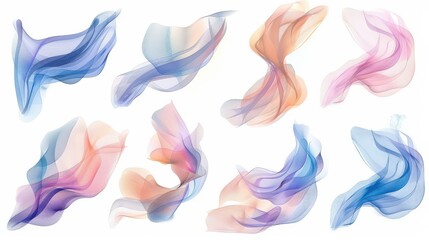 Abstract pastel watercolor strokes for creative projects