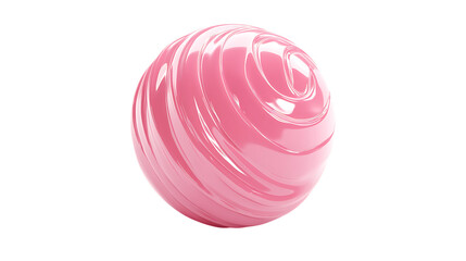 3D render icon of pink candy isolated on PNG