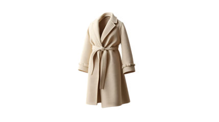 3D Stylish Coat Render – Side View, High-Def, Trendy & Fashionable on white backgroun