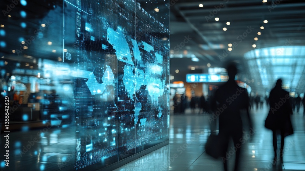 Poster an ai-driven threat detection system in airports.