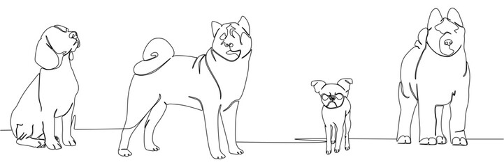 dog line art of illustration  background for a pet day