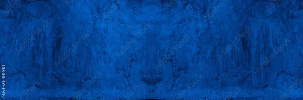 Poster old wall pattern texture cement blue dark abstract blue color design are light with black gradient b