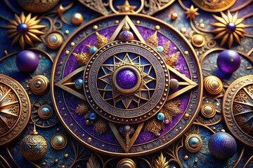 Ancient Symbols, Mystical Glyphs, Celestial Art