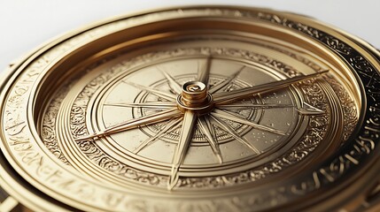 Golden Compass: Symbol of Direction and Exploration
