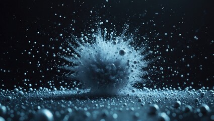 Explosion of small dust particle in isolation