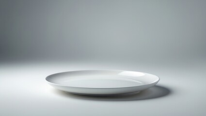 Empty plate, isolated against a background, clipping path, full depth of field