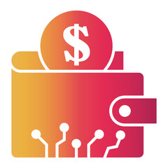 digital wallet Gradient icon