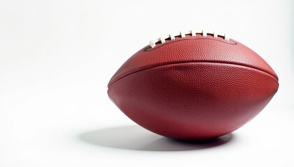 Close-up of an american football on white background, nfl, white