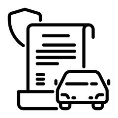car insurance icon, line icon style