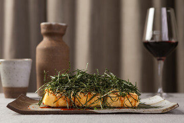 modern chinese food in a fancy restaurant