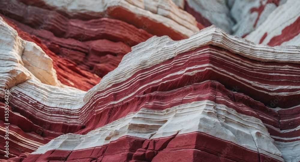Poster close-up view of vibrant and intricate rock formations displaying natural geological textures and st