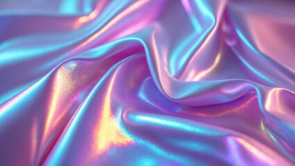 Colorful holographic, iridescent rainbow foil texture backdrop.