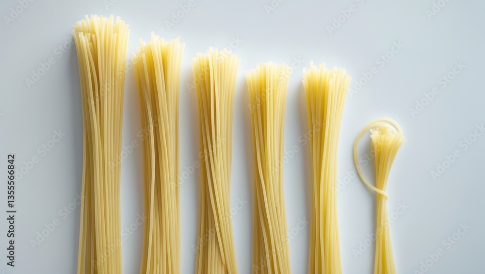 Poster collection of spaghetti isolated against a background. a series of multiple images.