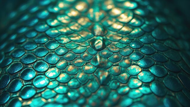 Textured green leather skin used as a background.