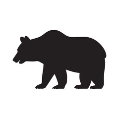 Bear Silhouette Vector Illustration of Wildlife and Nature