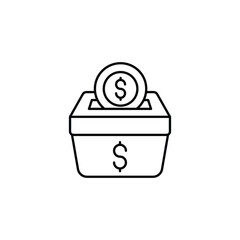 Deposit icon design with white background stock illustration