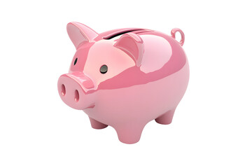 Obraz premium A pink piggy bank against a white background