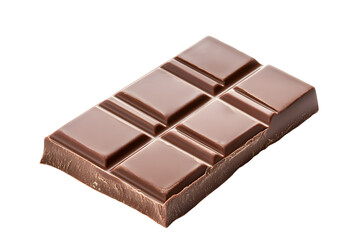 A stack of delicious chocolate bars on a white background