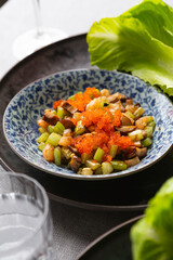 modern chinese food in a fancy restaurant