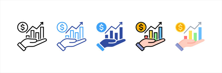 Profit Multi Style Icon Set
