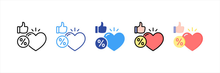 Satisfaction Multi Style Icon Set