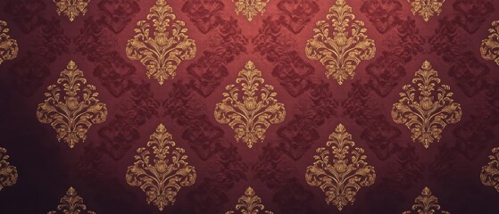 Luxurious Red and Gold Damask Pattern for Elegant Home Decor and Interior Design Inspiration