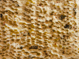 Homemade Italian Focaccia Dough with Sun-Dried Tomatoes and Basil – Ready to Bake