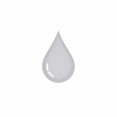 Grauer minimalistisches Wassertropfen-Icon – Vektorillustration