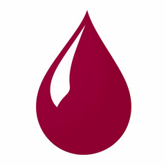 Red minimalistisches Wassertropfen-Icon – Vektorillustration
