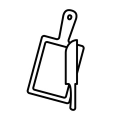 chopping board icon, simple flat style, illustration, logo sign symbol pictogram template, for ui or ux isolated on white for mobile app, editable