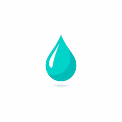 Farbiges minimalistisches Wassertropfen-Icon – Vektorillustration