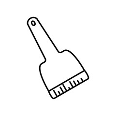 paint brush icon, simple flat style, illustration, logo sign symbol pictogram template, for ui or ux isolated on white for mobile app, editable