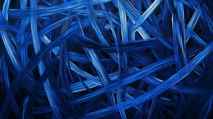 Vertical glowing electric blue stripes create a modern abstract pattern with subtle shadows on a dark backdrop.