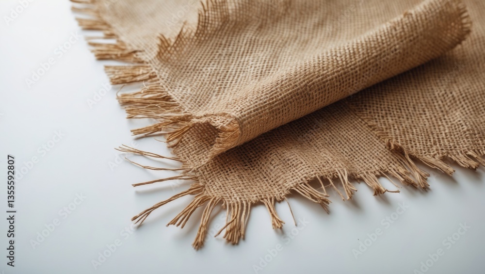 Poster burlap texture. a section of frayed burlap set against a background. canvas. packing material.