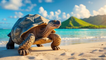 Close-up view of Giant Tortoises