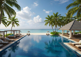 summer vacation travel beach Palm tree