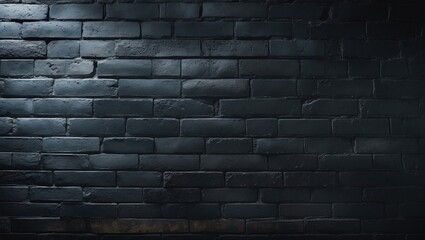 Black brick wall texture serving as a background or wallpaper for adding text.