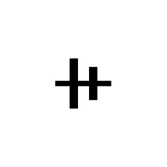 Obraz premium Vertical Center Alignment Icon