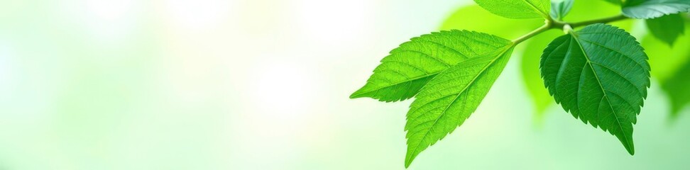 Fototapeta premium Green leaf isolated on white background, with veins and texture details, plant, botanical