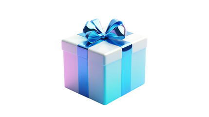 Obraz premium Isometric blue gift icon on Transparent
