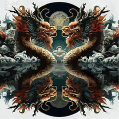 Obraz premium surrealistic image of a dragon 55